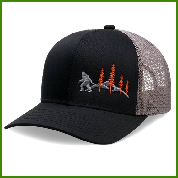 Bigfoot Trucker Hat with No Sweat Liner Adjustable Sizing